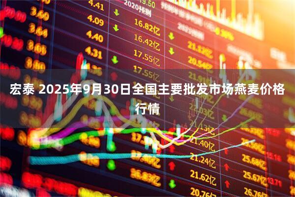 宏泰 2025年9月30日全国主要批发市场燕麦价格行情
